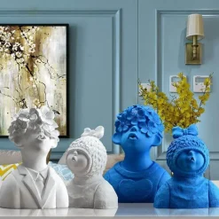 Timeless Vessels Wohndeko-Bunte Kindervasen aus Kunstharz – lustige Kinderdekoration