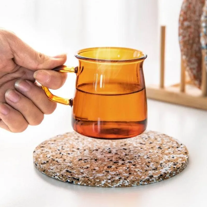 Brew Bliss Küche & Esszimmer-Bunte Korkuntersetzer – Lebendige Getränkeuntersetzer fürs Homeoffice