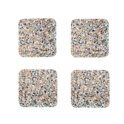 Brew Bliss Küche & Esszimmer-Bunte Korkuntersetzer – Lebendige Getränkeuntersetzer fürs Homeoffice