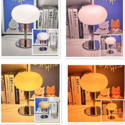 The Light Loft Beleuchtung-Bunte Macaron-Glas-Tischlampe – dekorative Akzentbeleuchtung