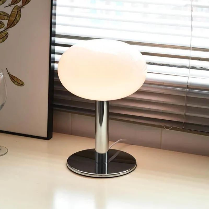 The Light Loft Beleuchtung-Bunte Macaron-Glas-Tischlampe – dekorative Akzentbeleuchtung