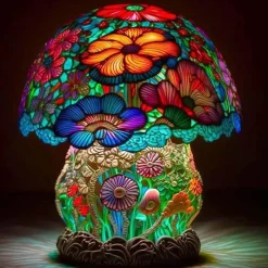 Willow u0026 Whim Beleuchtung-Bunte Pilz-Harzlampe - Einzigartiges Wohndekorlicht