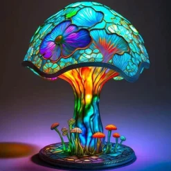 Willow u0026 Whim Beleuchtung-Bunte Pilz-Harzlampe - Einzigartiges Wohndekorlicht