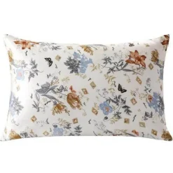 Plush Perch Bettzeug-Bunte Seidenkissenbezüge - 100 % natürlicher Stoff