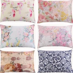 Plush Perch Bettzeug-Bunte Seidenkissenbezüge - 100 % natürlicher Stoff