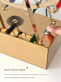 Willow u0026 Whim Beleuchtung-Bunte Tischlampe mit rotierendem Rad – stilvolles LED-Akzentlicht