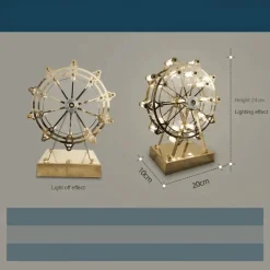 Willow u0026 Whim Beleuchtung-Bunte Tischlampe mit rotierendem Rad – stilvolles LED-Akzentlicht