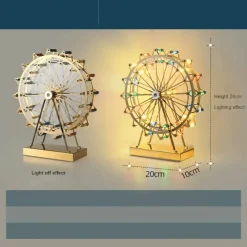 Willow u0026 Whim Beleuchtung-Bunte Tischlampe mit rotierendem Rad – stilvolles LED-Akzentlicht