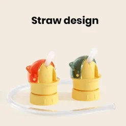 Little Nest Küche & Esszimmer-Bunte Wasserflasche mit Drehverschluss und integriertem Strohhalm