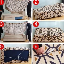 Comfort u0026 Style Gadgets Für Zuhause-Bunter rutschfester Sofabezug – moderner Möbelschutz