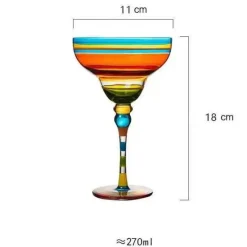 Plates u0026 More Küche & Esszimmer-Buntes handgefertigtes Margarita-Gläser-Set – einzigartiges Trinkgeschirr für die Hausbar und Hochzeiten