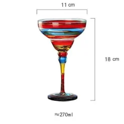 Plates u0026 More Küche & Esszimmer-Buntes handgefertigtes Margarita-Gläser-Set – einzigartiges Trinkgeschirr für die Hausbar und Hochzeiten