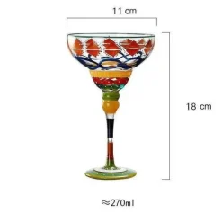 Plates u0026 More Küche & Esszimmer-Buntes handgefertigtes Margarita-Gläser-Set – einzigartiges Trinkgeschirr für die Hausbar und Hochzeiten