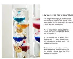 The Gilded Nest Wohndeko-Buntes nordisches Thermometer – Kreative Wohndekoration