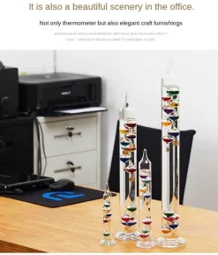 The Gilded Nest Wohndeko-Buntes nordisches Thermometer – Kreative Wohndekoration