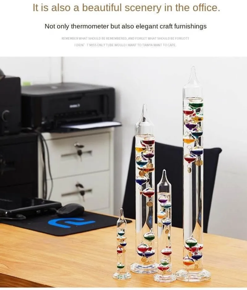 The Gilded Nest Wohndeko-Buntes nordisches Thermometer – Kreative Wohndekoration