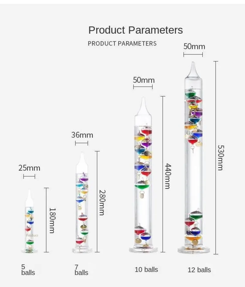 The Gilded Nest Wohndeko-Buntes nordisches Thermometer – Kreative Wohndekoration