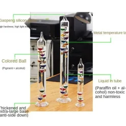 The Gilded Nest Wohndeko-Buntes nordisches Thermometer – Kreative Wohndekoration