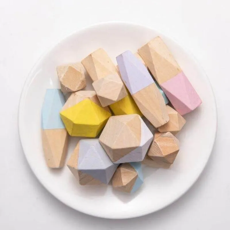 The Decor Haven Babyspielzeug-Buntes Stapelspiel aus Holz – Intelligentes Spielset für Kinder