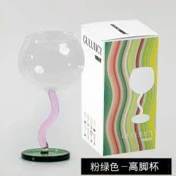 Plates u0026 More Küche & Esszimmer-Buntes Weinglas mit gedrehtem Stiel – 300 ml Kelch