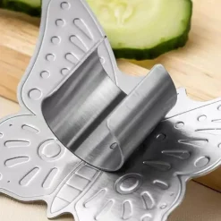The Culinary Kit Küche & Esszimmer-Butterfly-Messerschild – verstellbarer Fingerschutz aus Edelstahl