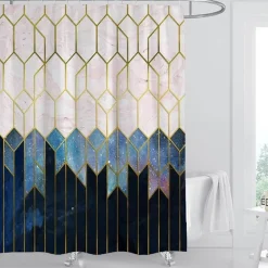 Aqua Essence Badezimmer-Caesar Duschvorhang – Elegantes römisches Badezimmerdekor