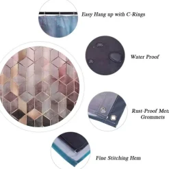 Aqua Essence Badezimmer-Caesar Duschvorhang – Elegantes römisches Badezimmerdekor