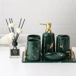 The Bath Nook Badezimmer-Calabria Bathroom Accessories Set - Stylish Home Décor Essentials