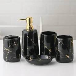The Bath Nook Badezimmer-Calabria Bathroom Accessories Set - Stylish Home Décor Essentials