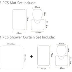 Aqua Essence Badezimmer-Calcutta Oro Duschvorhang-Set – Elegantes Badezimmerdekor