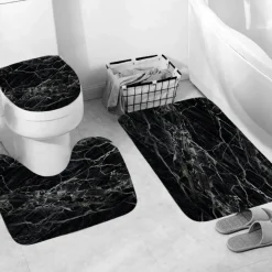 Aqua Essence Badezimmer-Calcutta Oro Duschvorhang-Set – Elegantes Badezimmerdekor