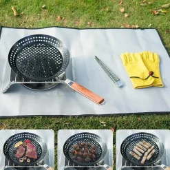 Adventure Basecamp Camping Im Freien|Outdoor-Artikel-Camping-Grillpfanne – Vielseitiges Multifunktions-Kochgerät für den Außenbereich