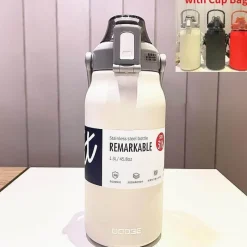 Green Thumb Gear Camping-Werkzeuge|Camping Im Freien-Camping-Thermoskanne aus Edelstahl mit integriertem Strohhalm