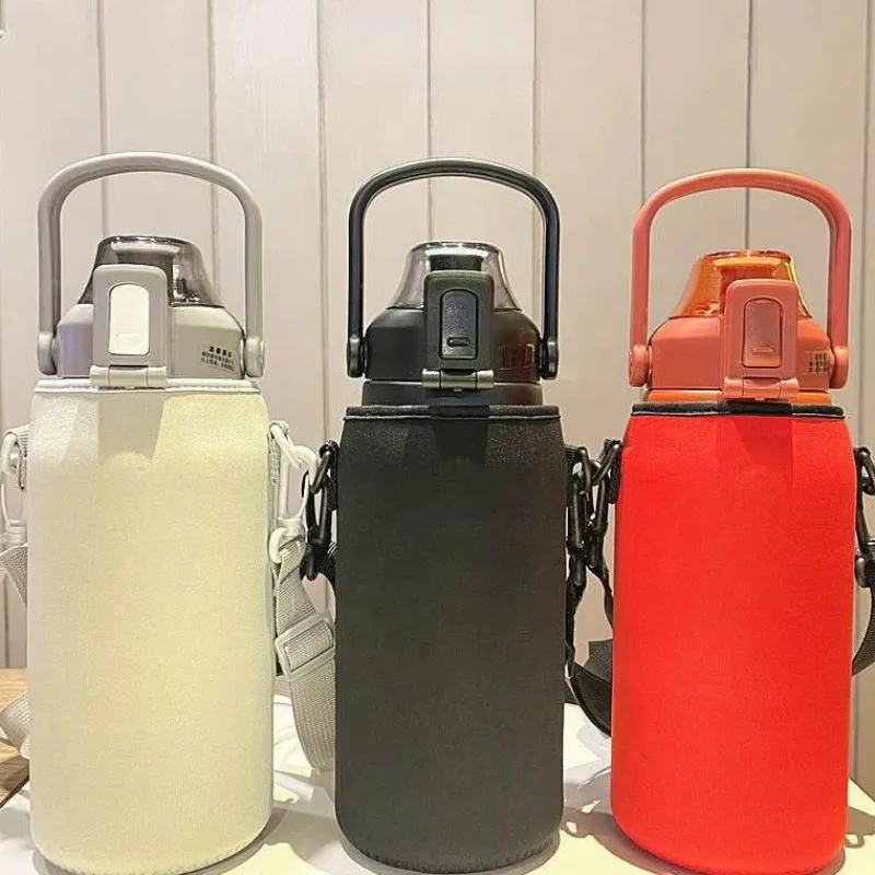 Green Thumb Gear Camping-Werkzeuge|Camping Im Freien-Camping-Thermoskanne aus Edelstahl mit integriertem Strohhalm