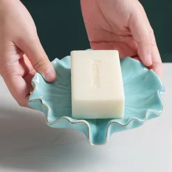 Tom Wohndeko|Badezimmer-Carivelle Ceramic Decorative Dish – Gold-Edged Jewelry & Trinket Tray