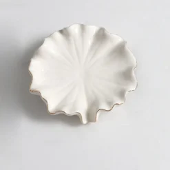 Tom Wohndeko|Badezimmer-Carivelle Ceramic Decorative Dish – Gold-Edged Jewelry & Trinket Tray