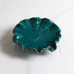 Tom Wohndeko|Badezimmer-Carivelle Ceramic Decorative Dish – Gold-Edged Jewelry & Trinket Tray