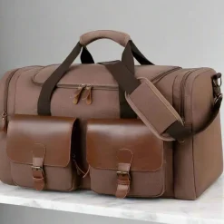 BagAura Taschen & Geldbörsen-Carry-On Duffel – Reisetasche mit Trolley-Hülle & Gepäckfach