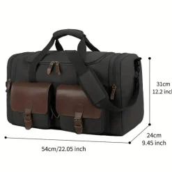 BagAura Taschen & Geldbörsen-Carry-On Duffel – Reisetasche mit Trolley-Hülle & Gepäckfach
