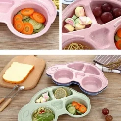 Kinder Little Nest Kinderwagen & Zubehör-Cartoon-Auto-Babyschalen - Kinder-Essteller-Geschirr