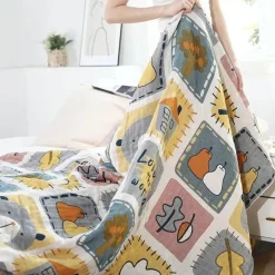 Wrap u0026 Relax Bettzeug-Cartoon-Überwurfdecke – weiche Baumwolldecke für Betten und Sofas