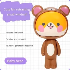 The Decor Haven Gadgets Für Zuhause-Cartoon-Handfächer – süßes, faltbares Design