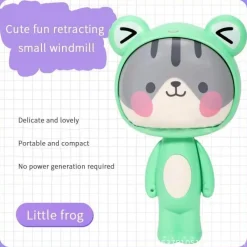 The Decor Haven Gadgets Für Zuhause-Cartoon-Handfächer – süßes, faltbares Design