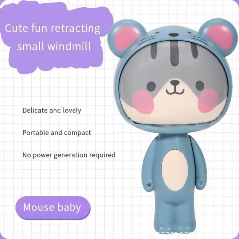 The Decor Haven Gadgets Für Zuhause-Cartoon-Handfächer – süßes, faltbares Design