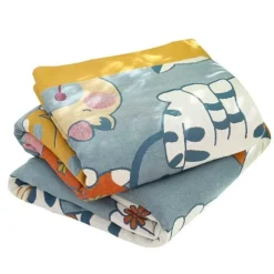 Wrap u0026 Relax Bettzeug-Cartoon-Katzen-Steppdecke – Sommerdecke aus 100 % Baumwolle