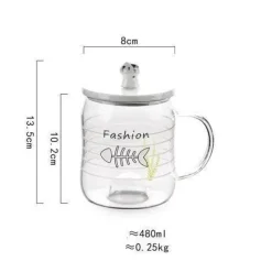 The Cozy Mug Küche & Esszimmer-Cartoon-Katzen-Tasse – süßes transparentes Trinkgeschirr