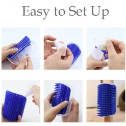 TailTrend Haustierspielzeug-Cat Corner Selbstpflegebürste mit Katzenminze für glückliche, entspannte Katzen