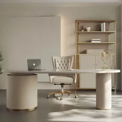 The Lounge Loft Möbel-Cesarina Büroschreibtisch – Moderner Schreibtisch mit Stauraum