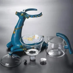 The Cozy Mug Küche & Esszimmer-Chinesische Drachenteekanne aus Keramik – Magnetisches Teeservice