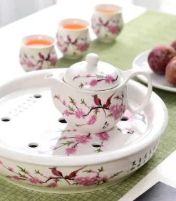 Plates u0026 More Küche & Esszimmer-Chinesisches Teekannen-Set aus Porzellan – traditionelle blau-weiße Teekannen-Kollektion